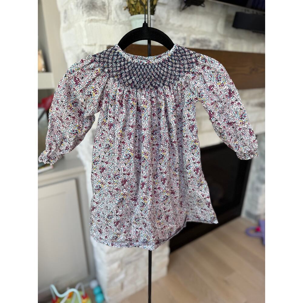 Bella Bliss Girls Multicolor Smocked Neck Floral Dress Size 2